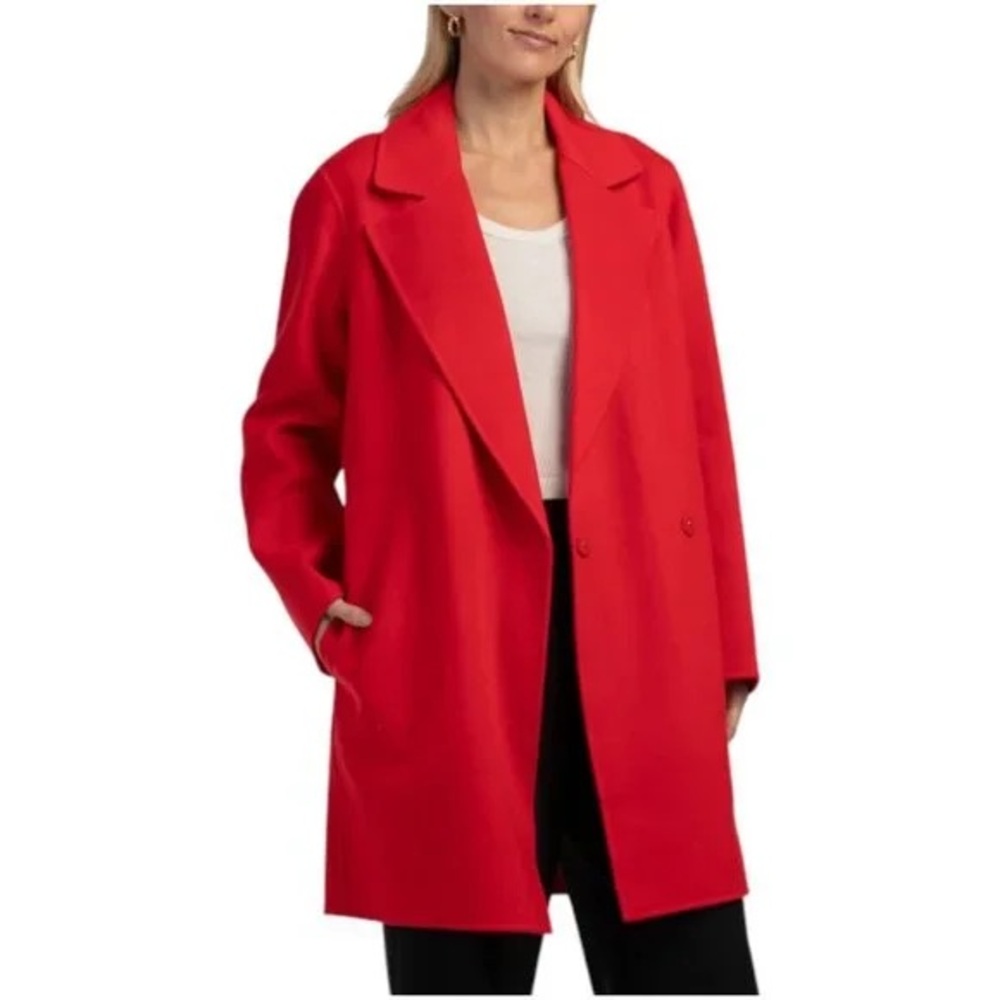 NWOT Love Tree coat, button front, red